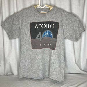 NASA Apollo 40 Years Anniversary T-Shirt Exploring Moon Space Earth 2009 Large